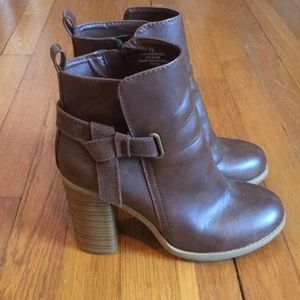 Brown Heeled Booties